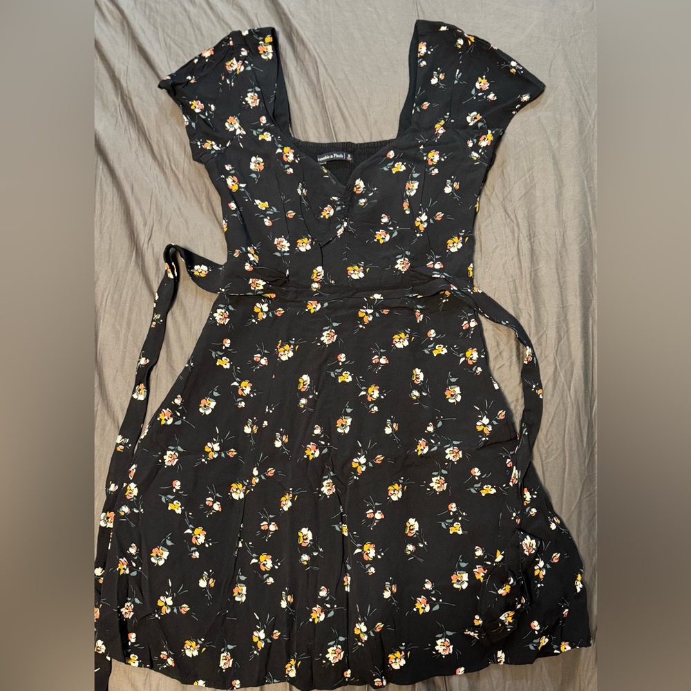 Floral Black Dress